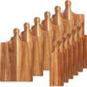 Tanlade 12 Pcs Wood Cutting Board Set Cutting Board with Handle Chopping Serving Board Butcher Cutting Block for Valentines Mother's Day Wedding Housewarming Gift, 16'' x 10'', 16'' x 5'' (Acacia)