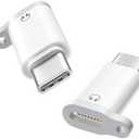 Denlane Lightning to USB C Audio Adapter for Heaphones Support Line Control, 2 Packs USBC Male to Lightning Female Earbuds Adapter, Not for Charging/Data Transfer, USB-C for Apple iPhone 17 16 15/iPad