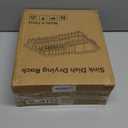 JASIWAY Dish Drying Rack in Sink, Expandable Stainless Steel Dish Drainer for Kitchen Sink, Dish Strainer Rack, Retractable Over Sink Dish Rack with Utensil Holder, 13.4''~16.9''D x 11.8''W, Silver