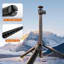 JOILCAN Tripod for iPhone & Camera, 64" Selfie Stick with 360 Ball Head Remote & Phone Holder, Extendable Portable Phone Tripod Stand for Travel Vlog Compatible with Canon Sony DLSR DJI