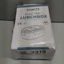 Electric Lunch Box Food Heater, 80W Portable Warmer for Car Truck Work with 304 Stainless Steel Container, 12V/24V/110V Green Heated Lunch Box Suitable for Ideal Driver/Work/Gift