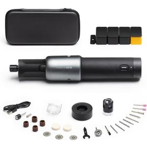 HOTO 35-in-1 Cordless Rotary Tool Kit, Strong Motor, 25000RPM 5 Variable Speed Powerful Engraving Pen, LED Light, Ideal for 3D Printing Sanding, Polishing, Drilling, Carving, Cutting DIY Crafts