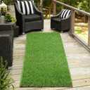 XLX TURF Artificial Grass Runner Rug - 2FT X 10FT Thick & Realistic Outdoor Fake Grass Carpet for Balcony Patio - Pets Friendly Turf Mat for Dogs Potty with Drainage, 1.38" Pile Height