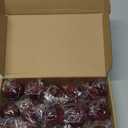 Menkxi 15 Pcs Christmas Velvet Balls 1.97 Flocked Christmas Hanging Ornaments Handmade Velvet Balls Xmas Tree Ornaments Xmas Tree Bulbs for Wedding Anniversary Party (Red)