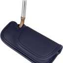 BIG TEETH Golf Head Cover Blade Putter Covers Leather Lightweight Golf Club Protector Compatible with Scotty Cameron Taylormade Odyssey (Blue)