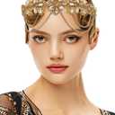 BABEYOND 1920s Flapper Headpiece Roaring 20s Headband Great Gatsby Headband Chain for Women Vintage Hair Accessory