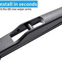 12" Rear Wiper Blade 2 Pack,ASLAM Rear Windshield Wiper Blades for 2011-2016 Kia Sportage Rear Windscreen/Hyundai ix35 2010-2015/ i30 2007-2011 Exact Fit