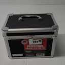 Vaultz File Organizer Storage Box - 14 x 7 x 12.19 Inch Letter Size, Portable Locking Storage Totes with Dual Combination Locks for Filing Office Documents - Black