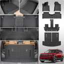 Floor Mats Compatible with 2024 2025 2026 Hyundai Santa Fe Cargo Liner Fit Gas&Hybrid TPE All Weather Back Seat Cover Protector Santa Fe Accessories (Trunk Mat with Backrest Mat+Floor Mats)