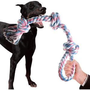 XIGOU Indestructible Dog Toys - Tough Puppy Chew Toys for Aggressive Chewers, Dental Cleaning Tug of War Toy, Great for Small to Large Breeds