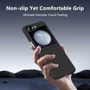Magnetic for Galaxy Z Flip 5 Case, Compatible with Wireless Charging, Slim Anti-Yellow Matte Hard PC Protective Shockproof Cute Case for Galaxy Z Flip 5, Black(13-50)