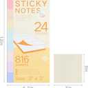 2 x 24 Colors Super Sticky Notes 3x3 Inches, 816 Sheets Repositionable Pads for Office, School, Home, Shopping List