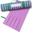 Mahjong Bags Protective Sleeve for Mahjong Racks and Pushers Tile Bag Accessory 20 Inch Fits 4 Racks and Pushers Travel Mah Jong Accessories Gifts Empty Mah Jong Bag Only(Purple,Green), 30.7 x 18.9 inches