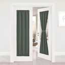 NICETOWN Door Curtains - Thermal Insulated Blackout & Door Curtain Panel with Tieback, Window Covering for Living Room/Classroom (25 x 72 in, Dark Mallard, 1 Panel) (25"W x 72"L (Pack of 1))