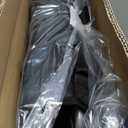 GREEN PARTY Stadium Seat for Bleachers Portable Outdoor Floor Folding Stadium Chair with Armrest, Back Support, Cup Holder, Mesh Bag and Hide Hooks (Black Grey 2)