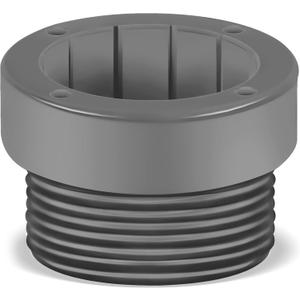 7 x Thyle Pool Umbrella Stabilizer Adapter Threaded Adapter Sleeves Pool Umbrella Sleeve Pole Stabilizer for Patio Outdoor 1 3/4" Insert(Gray)
