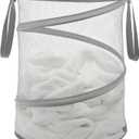 Whitmor 15 INCH COLLAPSIBLE LAUNDRY HAMPER-PALOMA GRAY