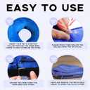 Inflatable Dog Cone Collar-Enhanced Anti-Licking Protective Cone with Adjustable Strap-Soft Dog Donut Collar Recovery Cone for Pets After Surgery(Blue, M)