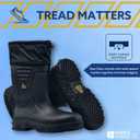 ACE Unisex Slip-Resistant Industrial Work Boots - Comfortable, Non-Slip Safety Slip-On Boots for Men & Women with Soft Toe or Composite Toe - Bullfrog Elite, Size 7, Black