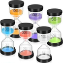 Sand Timer Set, 6 Colors Hourglass Sand Timers 1/3/5/10/15/30 Minutes Sandglass Timers Sand Clock Timer for Classroom Games Home Office Decor Cooking