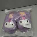 Kuromi with Rabbit Crown Home Slippers for Girls Kids Children - Purple XL Size (Purple,XL)