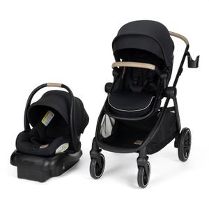 Maxi-Cosi Zelia Pro 5-in-1 Travel System with Mico Pro Infant Car Seat, Baby Stroller Combo, Reversible Seat, Large Wheels, Adjustable Handle, Newborn to Toddler, Lightweight, Caspian Caviar, EXP: 2033