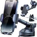 Phone Holders for Your Car [88 LBS Super Heavy Duty] Suction Cup Phone Holder Windshield/Dashboard/Window, Universal Car Phone Holder Mount, Compatible with iPhone, Samsung & Other Cellphone,Black