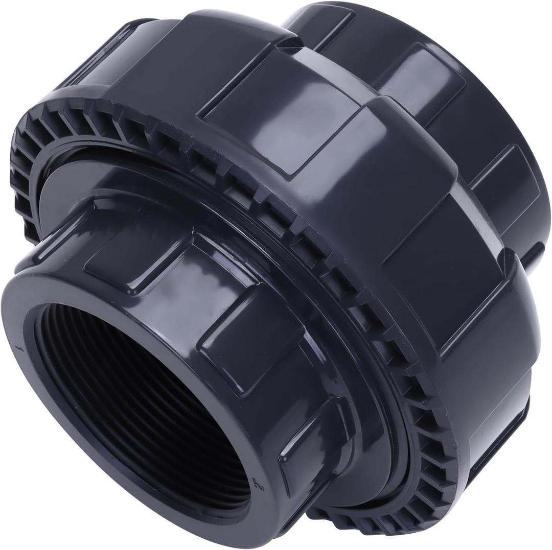 DERNORD UPVC Union Pipe Fitting, 2 Inch Female Theaded Union Coupling Adapter with EPDM O-ring