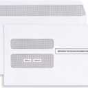 50 W2 Envelopes, Self Seal, Double Window Security Envelopes Designed for Printed W2 Laser Forms from QuickBooks Desktop and Other Tax Software, 5 5/8 x 9, 50 Form Envelopes