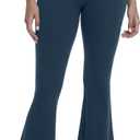 MathCat Women's Flare Yoga Pants Bootcut with Pockets, High Waisted V Crossover Workout Leggings for Yoga, Gym, Lounge Size M