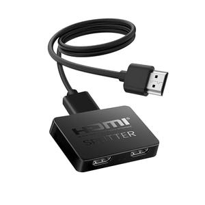 HDMI Splitter 1 in 2 Out, 4K HDMI Splitter Not for Extended Display (Mirror Only/Copy Mode),Sends Same Content to 2 Screens(Need Power 5V 1A), Works with Laptop,TV,Monitor(Hdmi Cable Not Included)