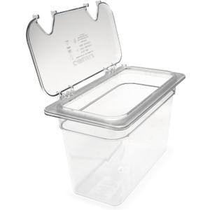 Carlisle FoodService Products Plastic Food Pan 1/4 Size 6 Inches Deep Clear