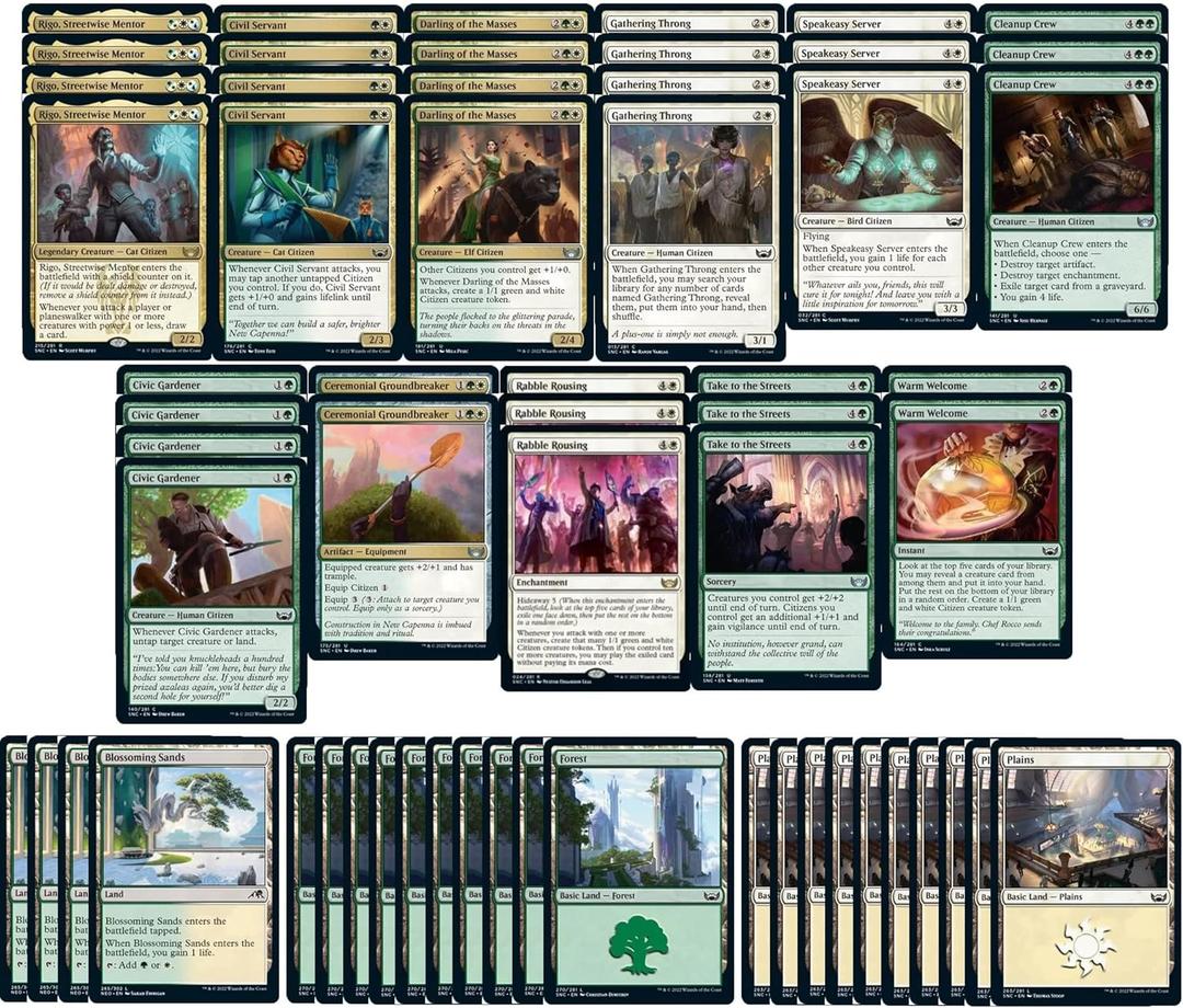 Elite Selesnya Citizen Deck - Green White - Very Powerful - Modern Legal - Custom Built - Magic The Gathering - MTG - 60 Card!