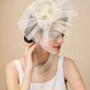 SWEETV Flower Fascinators Tea Party Hats for Women, Formal Headwear for Kentucky Derby, Cocktail, Wedding, Fancy Dress Party