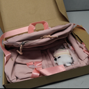 Eagerrich Cute Backpack with Cute Pin Accessories Plush Pendant for School Bag Student Girl Backpack Super-Capacity Waterproof Travel Backpack(Pink-2)