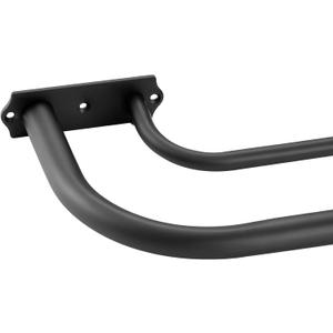 Double Curtain Rods for Window 48-84 Inches, Double Curtain Rods Wrap Around, Room Darkening Curtain Rods, 1-Inch Diameter Front and 5/8 Inch Back Double Drapery Rod Matte Black