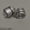 Flag Pole Rings, Aluminum Alloy Flagpole Rings 360 Rotating Anti Wrap Mounting Ring, Spinning Clips with Carabiner for 0.75-1.02 Inch Diameter- Pack of 2 (Matte Silver)