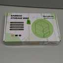 3 Set Bamboo Pantry Organizers and Storage, Open Front Vegetable Fruit Seasonings Stackable Storage Bins, Rustic Stacking Storage Bins for Pantry, Office, Bedroom, Kitchen Counter Organizer (Black)