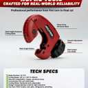 Mini Copper Pipe Cutter 1/8"-1-1/8" Tubing Cutter Tool  HVAC & Plumbing Tube Cutter for Copper, Aluminum, Brass  Close Quarters Pipe Cutting Tool  Heavy Duty Steel Blade  HCPRO