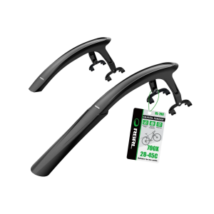RBRL Road Bike Fender, For Gravel Bikes and Cross Bikes, Quick Release Adjustable, Lightweight, Durable, Mud Flap, For Front and Rear Use, PP Material, Black
