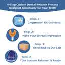 Custom Clear Retainers for Teeth, Upper & Lower Set Transparent, Comfortable, BPA-Free, Durable, Includes Portable Case for Daily or Overnight Wear (Single Retainer)