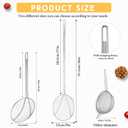 2 Pcs 36" Stainless Steel Wire Skimmer Long Handle Strainer Spoon