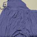 Womens Summer Boho Sexy Strappy Backless Halter Beach Long Dresses Straps Self Tie Tiered Flowy Casual Maxi Dress, Blue, Size M