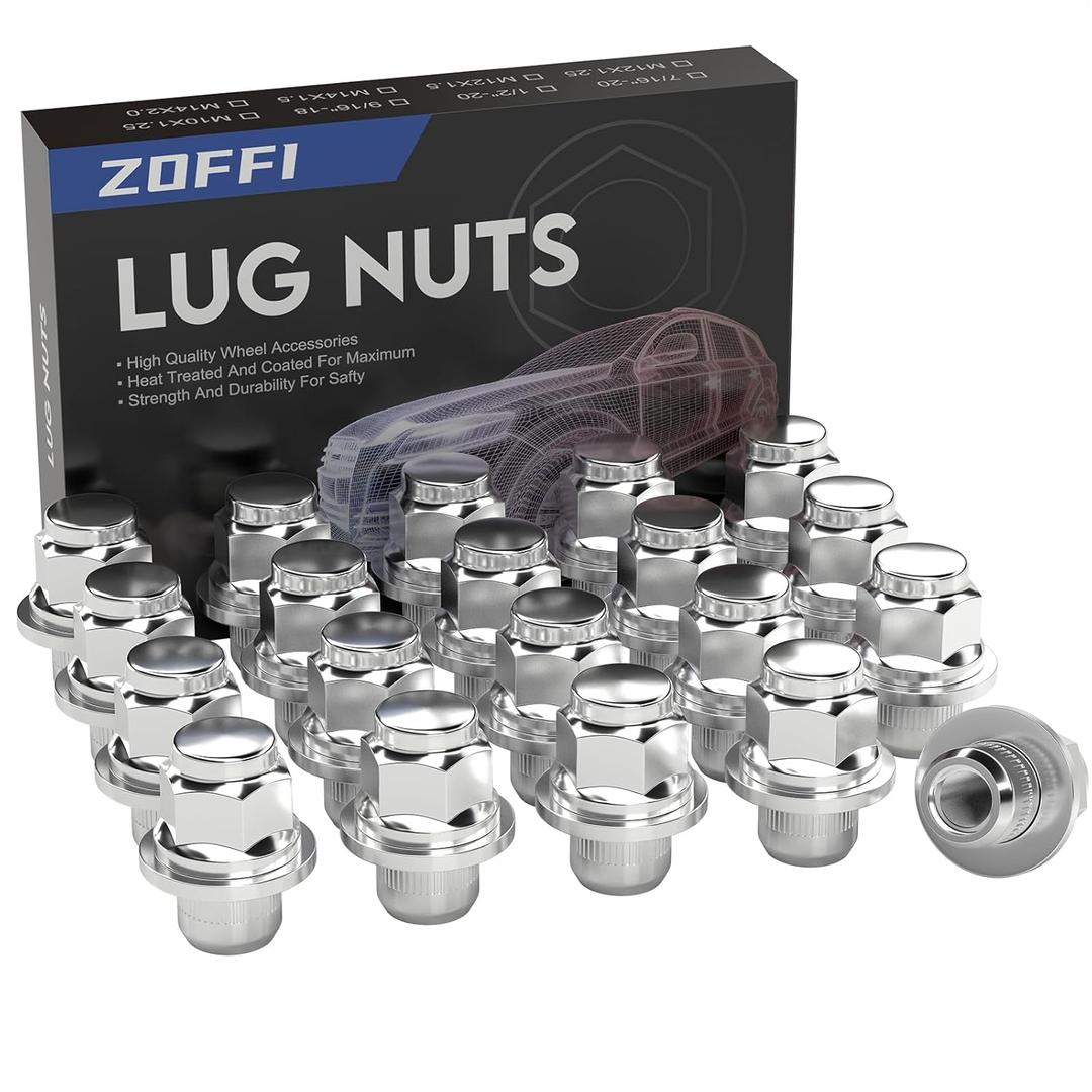 20pcs M12x1.25 Hex 13/16'' Lug Nuts Chrome OEM Factory Style Replacement for Infiniti QX60 G37 Q50 G35 Nissan Maxima Altima 350Z 370Z Sentra Subaru Forester Factory Wheels