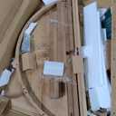 Plank+Beam Round Dining Table, 47 Inch Solid Wood Kitchen Table, Farmhouse Round Table for 4, Small Dinette Table, Pecan Wirebrush