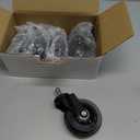 RidRed Office Chair Wheels - Replacement Rubber Wheels - Universal Fit 3 Inch Casters, Heavy-Duty Chair Casters, Noise Free, Fits 98% Chair, for All Floor (5) (Transparent)