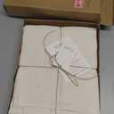 ATLINIA 100% Linen Sheer Curtains White Panels - 2 Panels Window Natural Linen Sheer for Bedroom Living Room Farmhouse Light Curtains Filtering Door Shades Privacy Rustic Boho Door Drape 84 inch