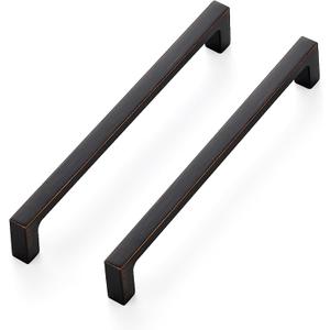 Ravinte Pack of 10 Solid 6-1/4 Inch Kitchen Square Cabinet Handles Oil-Rubbed Bronze Drawer Pulls Hardware