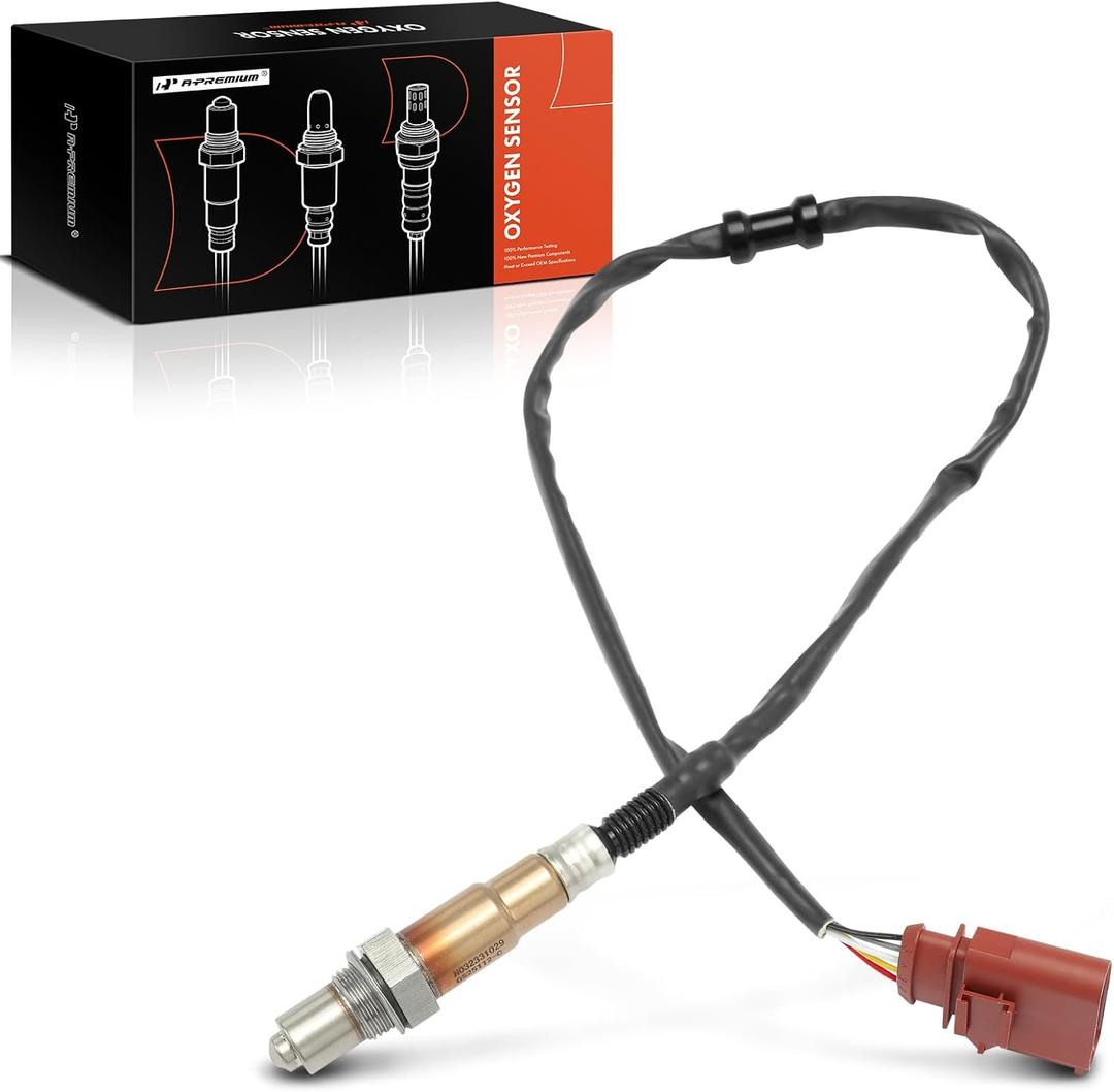 A-Premium O2 Oxygen Sensor Compatible with Volkswagen, Mercedes-Benz & Audi Vehicles - Jetta, Passat, Golf R, Tiguan, Beetle, Atlas, GTI, E53 AMG, CLS450, CLS53 AMG, AMG GT, A3, A8, TT Quattro & More