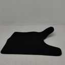 Reyox Plush Shaggy Bath Rug, Contour Mat and Toilet Lid Cover, Soft Microfiber Non Slip Bathroom Rugs Black U-Shaped (U-Shaped, 19.7"x19.7")